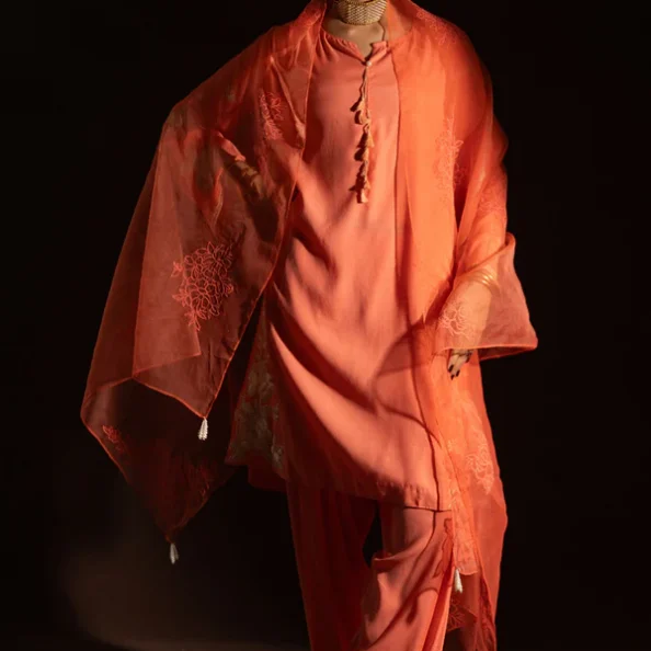 Orange Minimalist Statement Suit