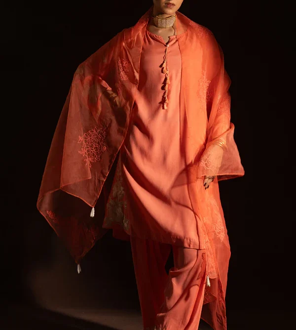 Orange Minimalist Statement Suit